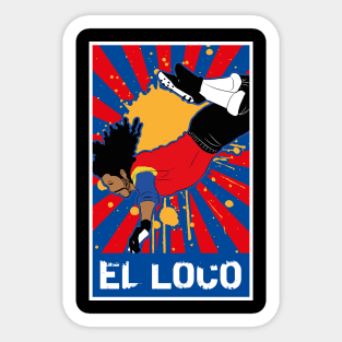 Colombia Soccer El Loco Higuita Vintage Football Sticker